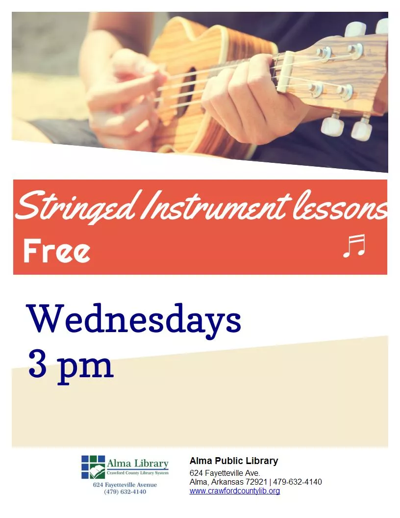 Alma Stringed Instrument lessons Wednesdays 3PM